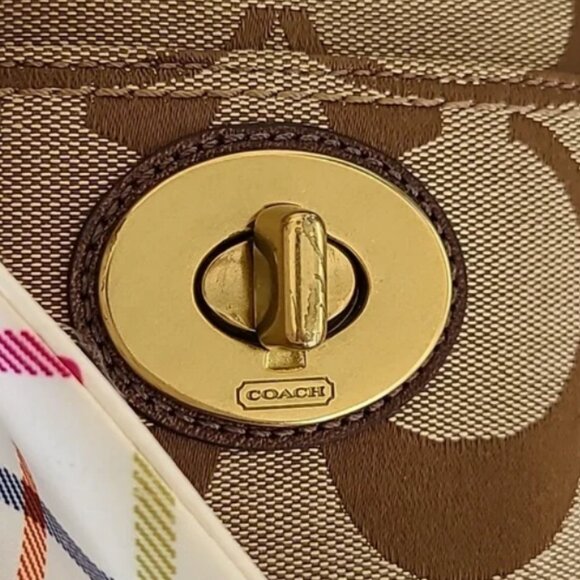 Coach - Monogram C Shopper brown canvas tote - Picture 10 of 16